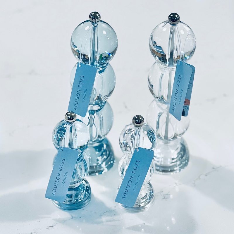 Addison Ross - Mini Ice Bobbin Salt & Pepper Mill - Clear