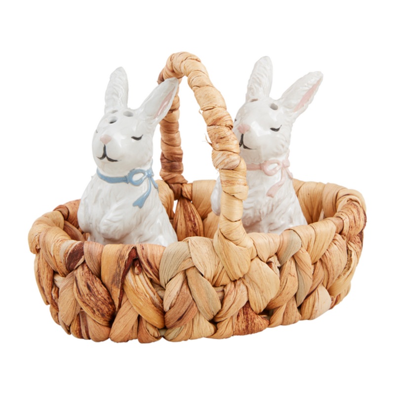 Bunnies in Basket Salt & Pepper Shakers