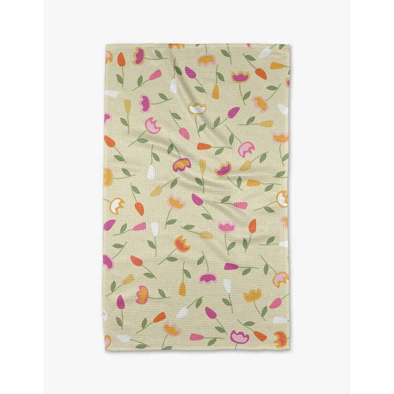 Geometry - Bright Buds Tea Towel