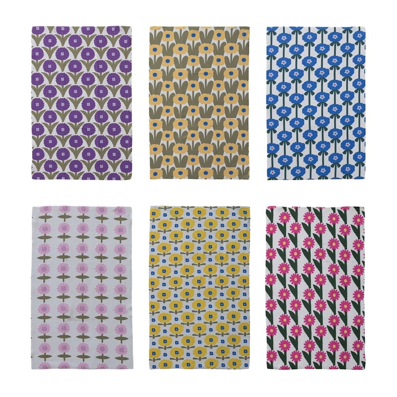 Hazel Mazel - Flower Printed Tea Towel