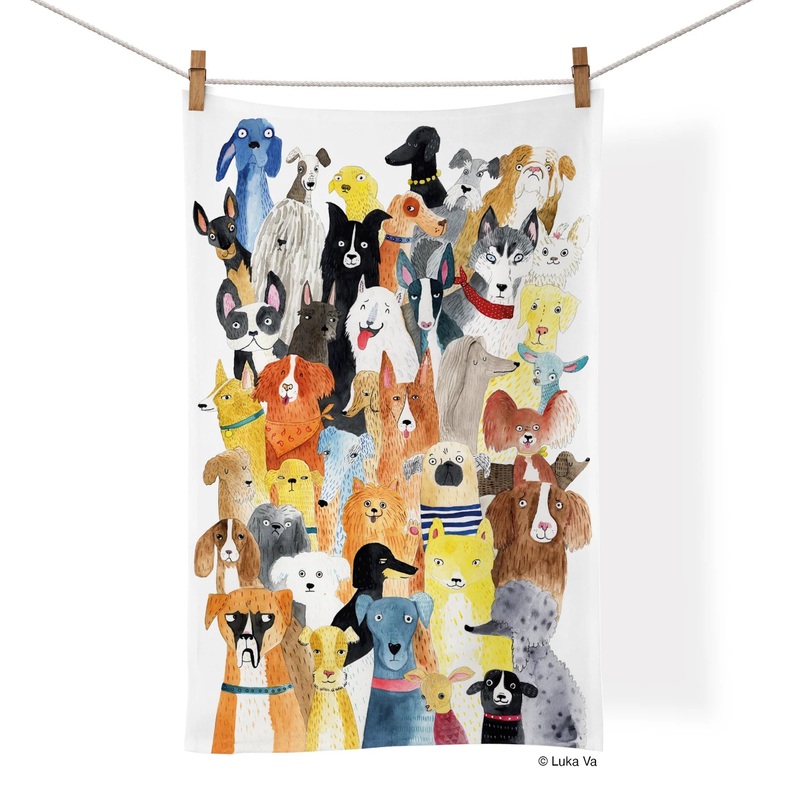 Werkshoppe - Kitchen Tea Towel - Dog Park