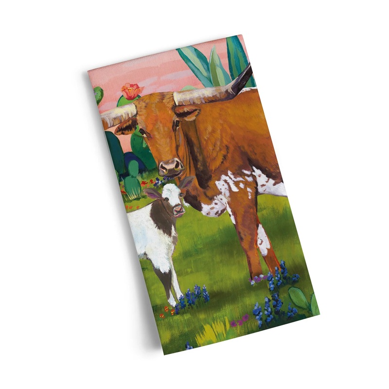 Werkshoppe - Longhorns Tea Towel