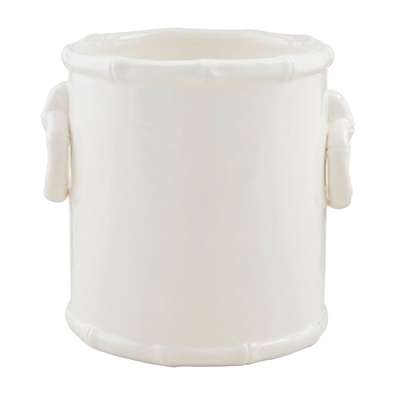 White Bamboo Utensil Holder
