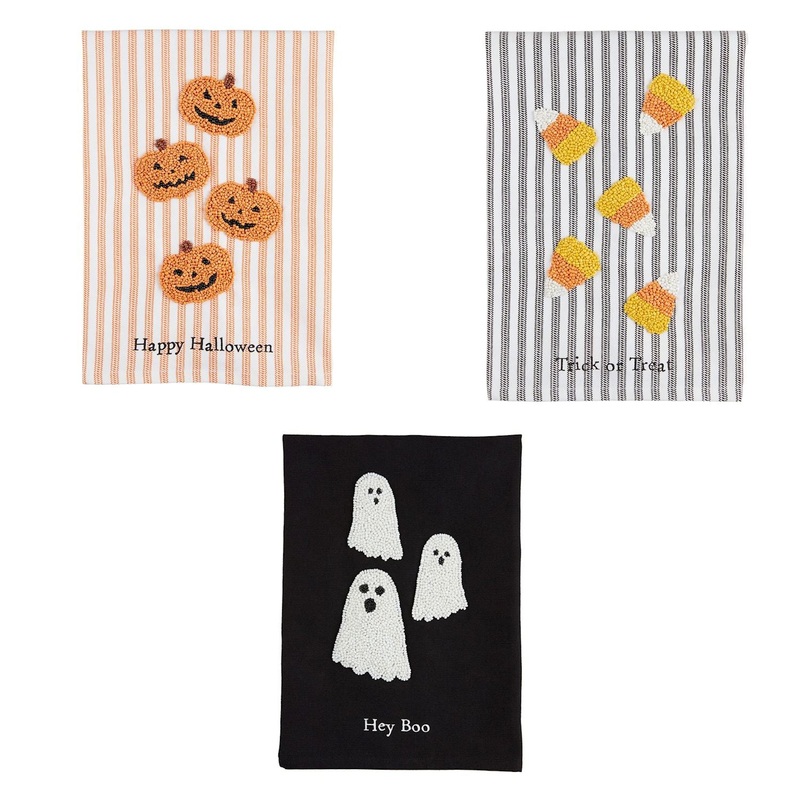Beaded Halloween Kitchen Towel