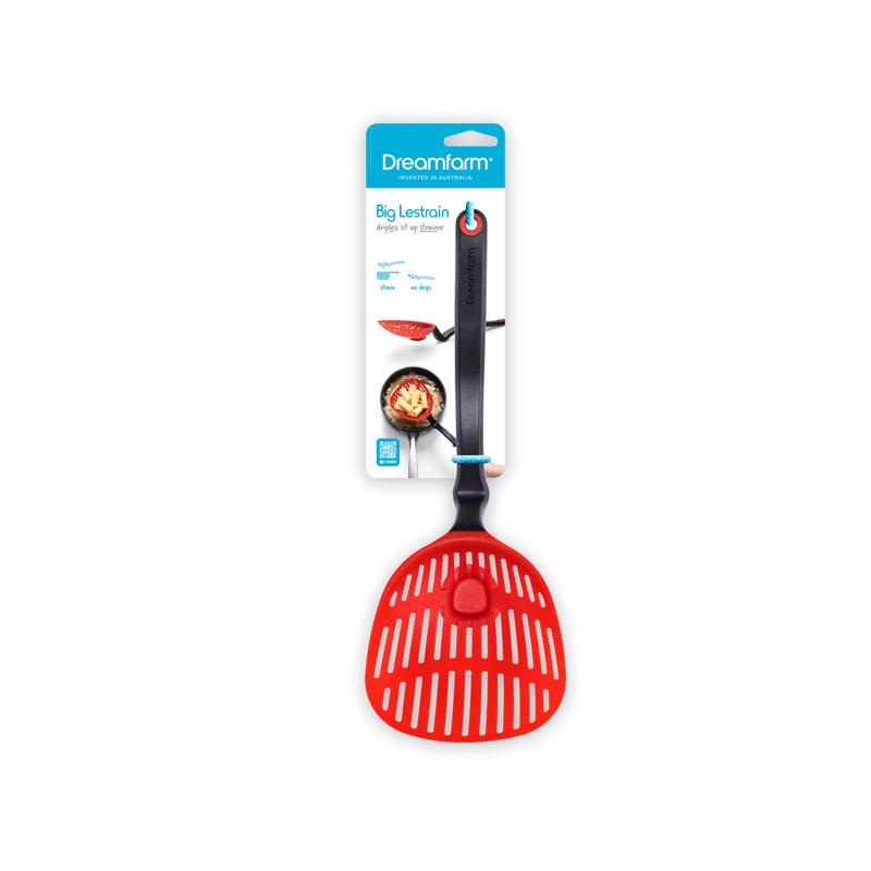 DreamFarm Big Lestrain Scoop Strainer- Red