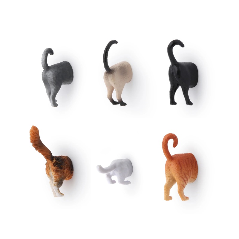 Kikkerland - Cat Butt Magnet Set