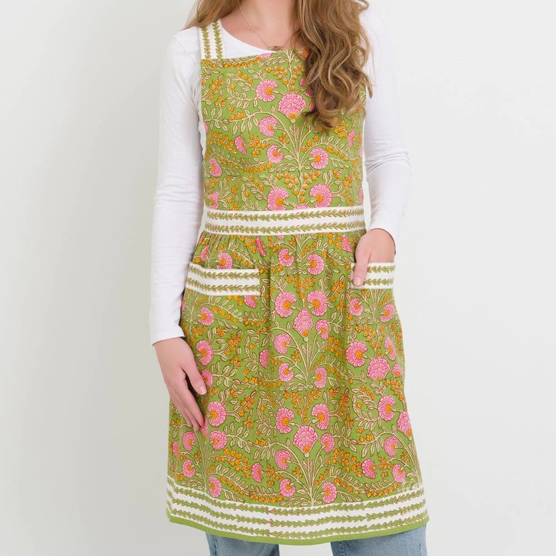 Pomegranate Inc. - Cactus Flower Apron - Fern & Flamingo