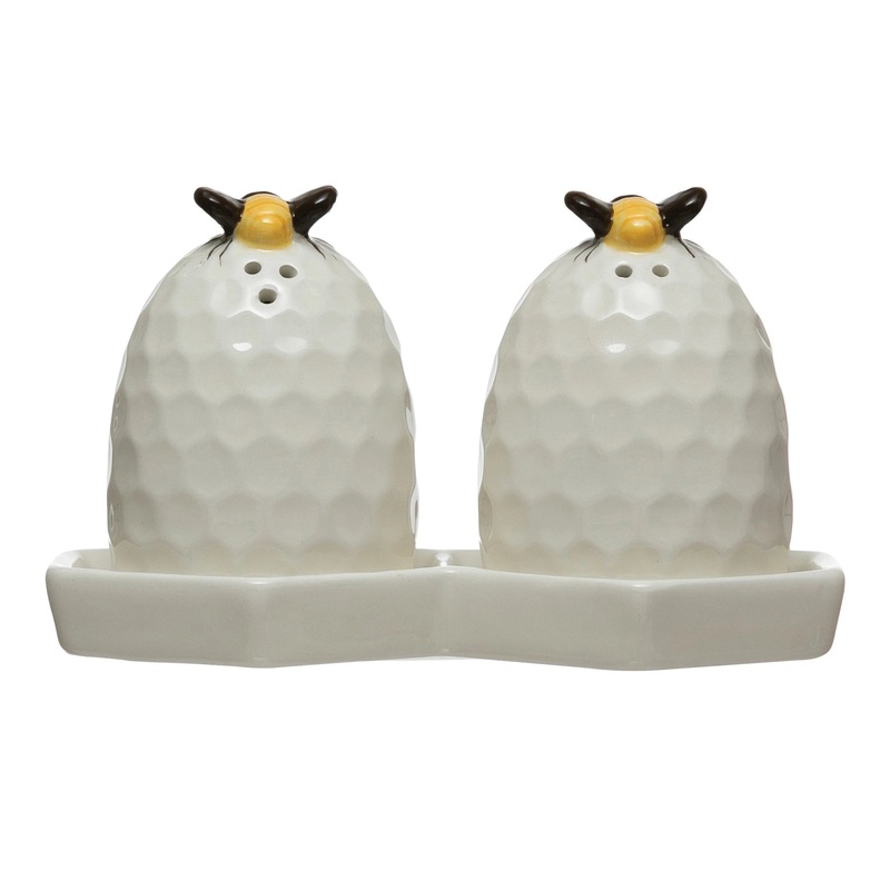 Beehive Salt and Pepper Shakers