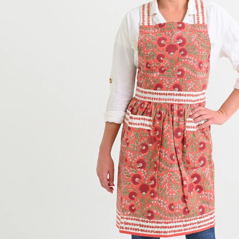 Cactus Flower Apron - Red