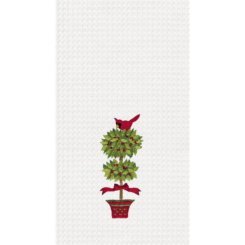 Cardinal In Topiary Towel