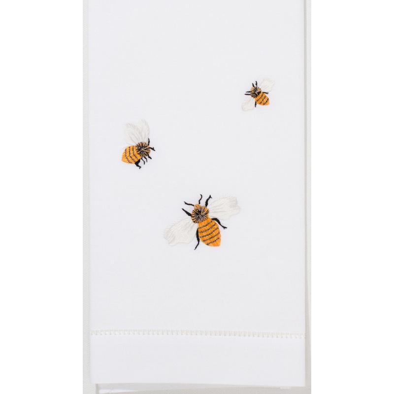 Embroidered Hand Towel - Bees