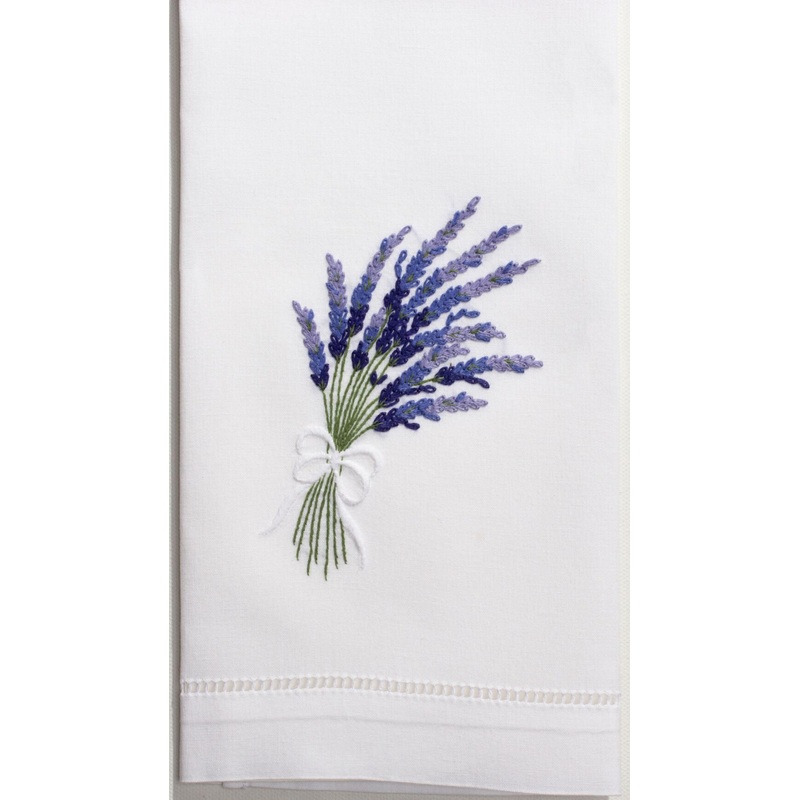 Embroidered Hand Towel - Lavender