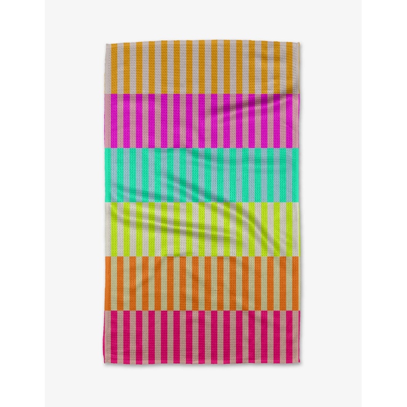 Geometry - Neon Nights Tea Towel