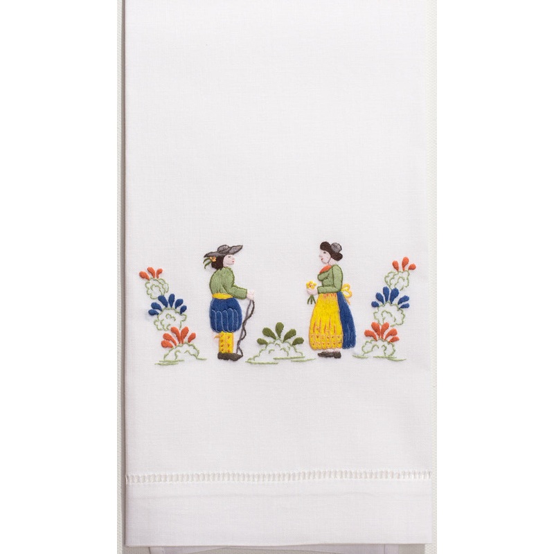 Quimper Embroidered Hand Towel