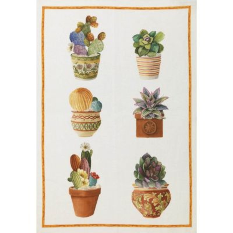 Tessitura Toscano Telerie - Kactus Arancio Kitchen Towel
