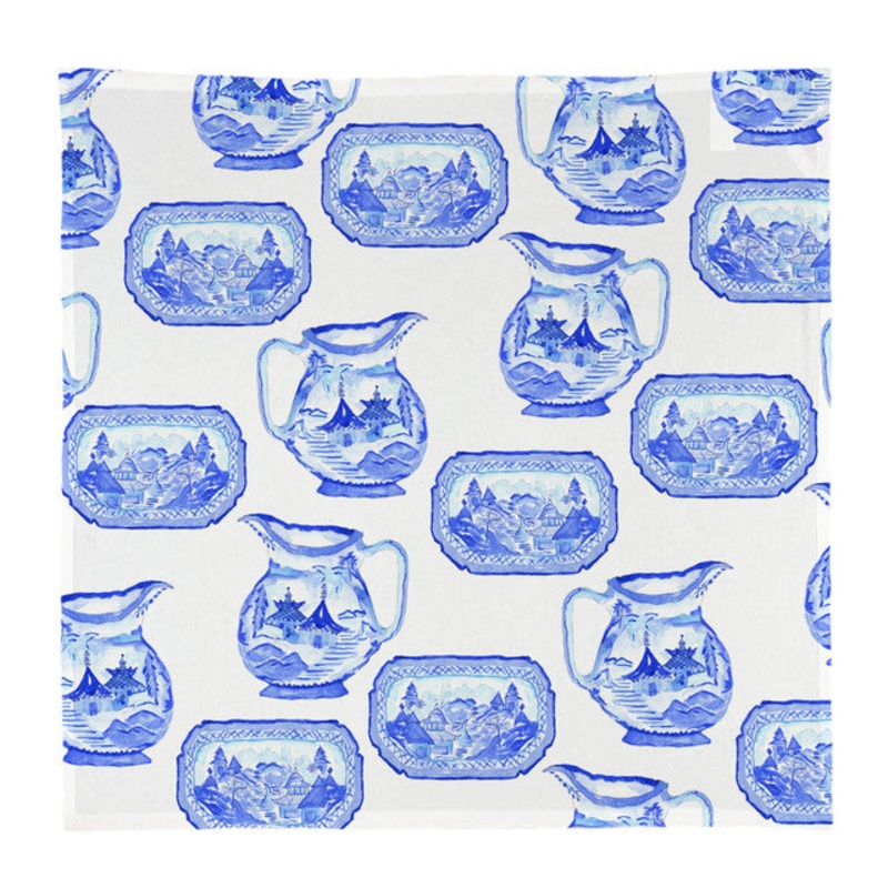 French Graffiti - Blue & White Square