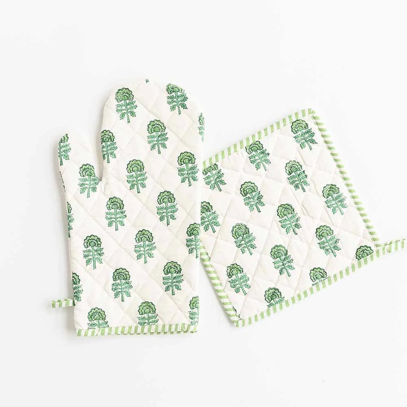 Pomegranate - Oven Mitt Set - Chardonnay