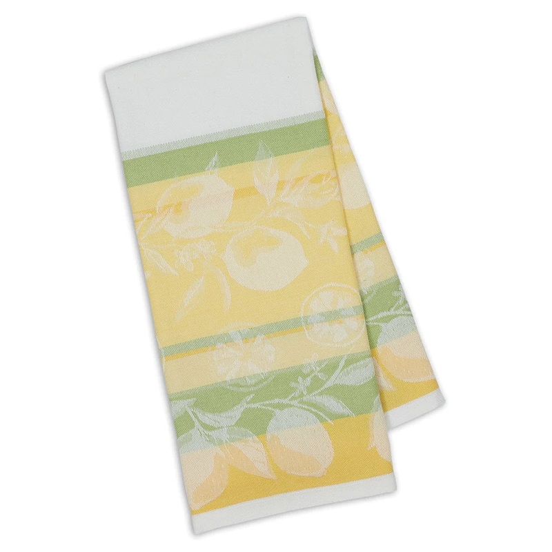 Riviera Lemons Stripe Jacquard Dishtowel