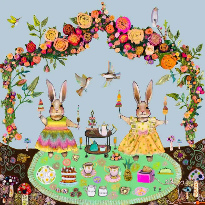 Tea Towel - Bunny Tea Party