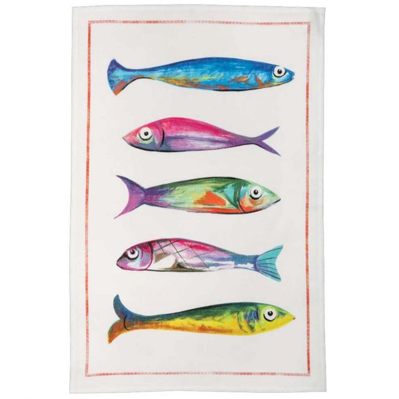 Tessitura Toscana Telerie - Poisson Bleu Kitchen Towel