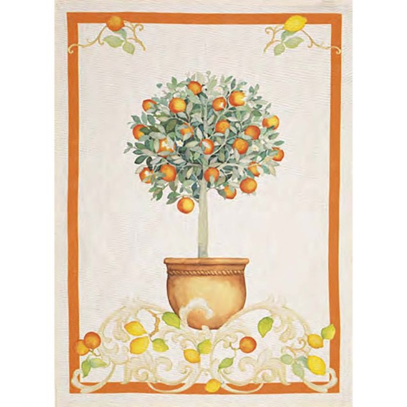 Tessitura Toscana Telerie - Sorrento Arancio Kitchen Towel