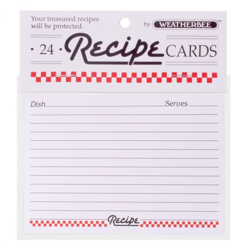 Weatherbee Recipe Cards