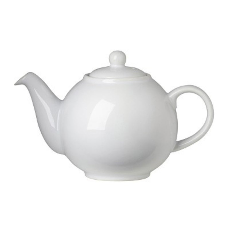 White Globe Teapot