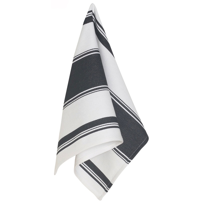 Black Symmetry Dishtowel