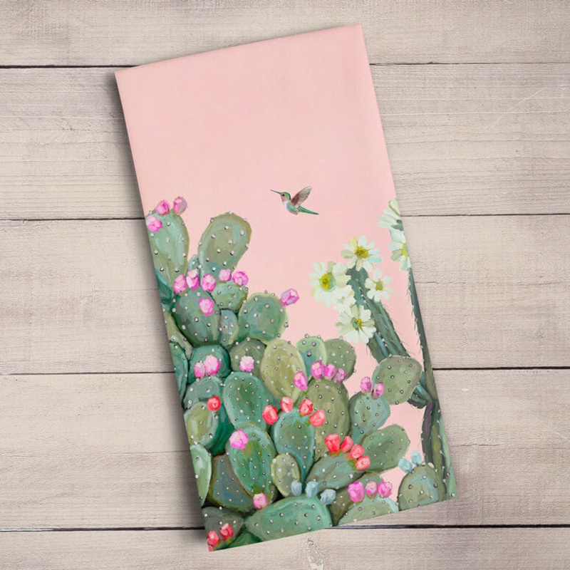 Cacti Garden Tea Towel