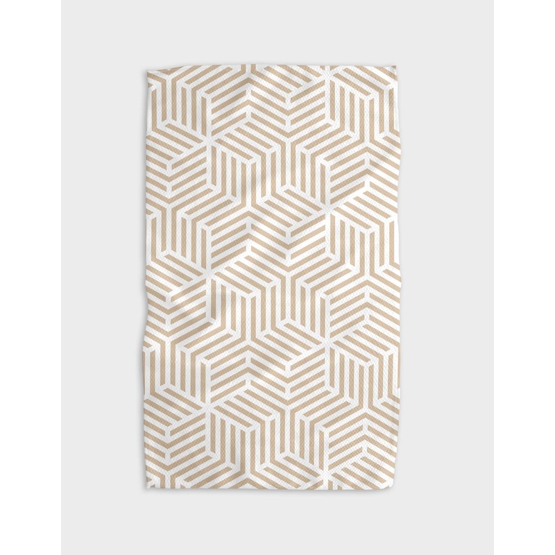Geometry - Stacked Cubes Tea Towel