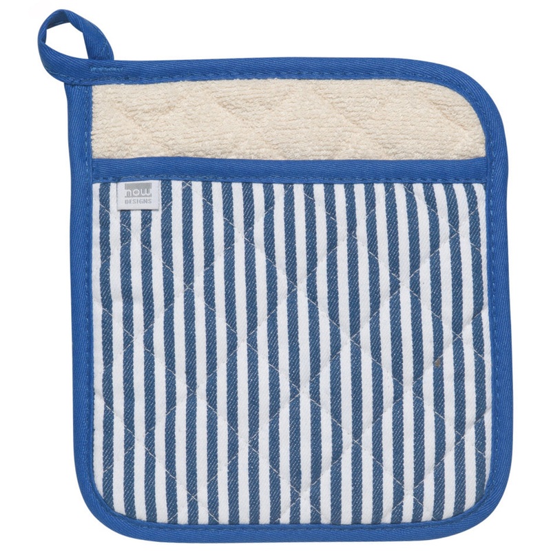 Narrow Stripe Blue Superior Potholder
