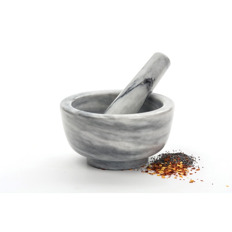 RSVP White Marble Mortar & Pestle