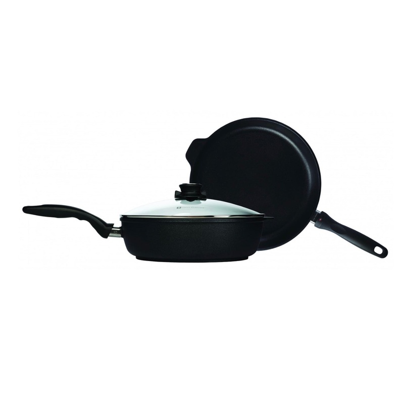 Swiss Diamond 3 Piecec Set: Nonstick Fry Pan And Saute Pan
