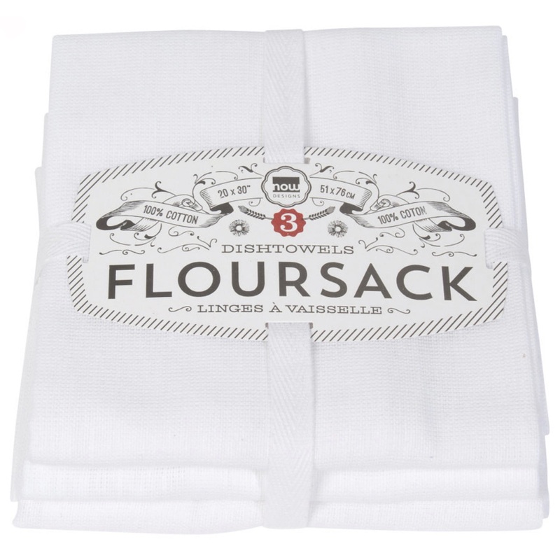 White Floursack Dishtowels