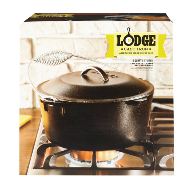 Lodge Logic Cast Iron Dutch Oven 10.25 in. 5 Black