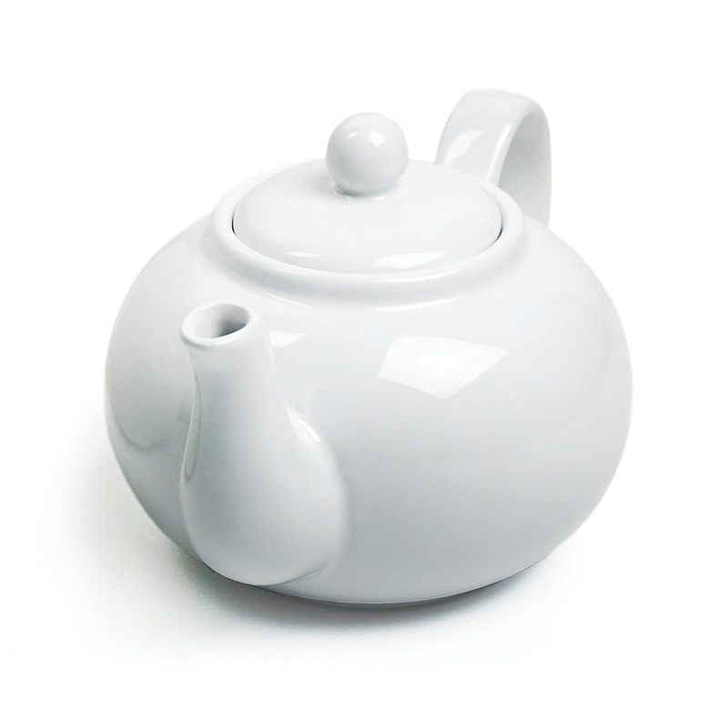 RSVP 16 oz. Stoneware Teapot - White