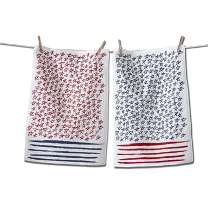Stars and Stripes Dishtowel Set of 2