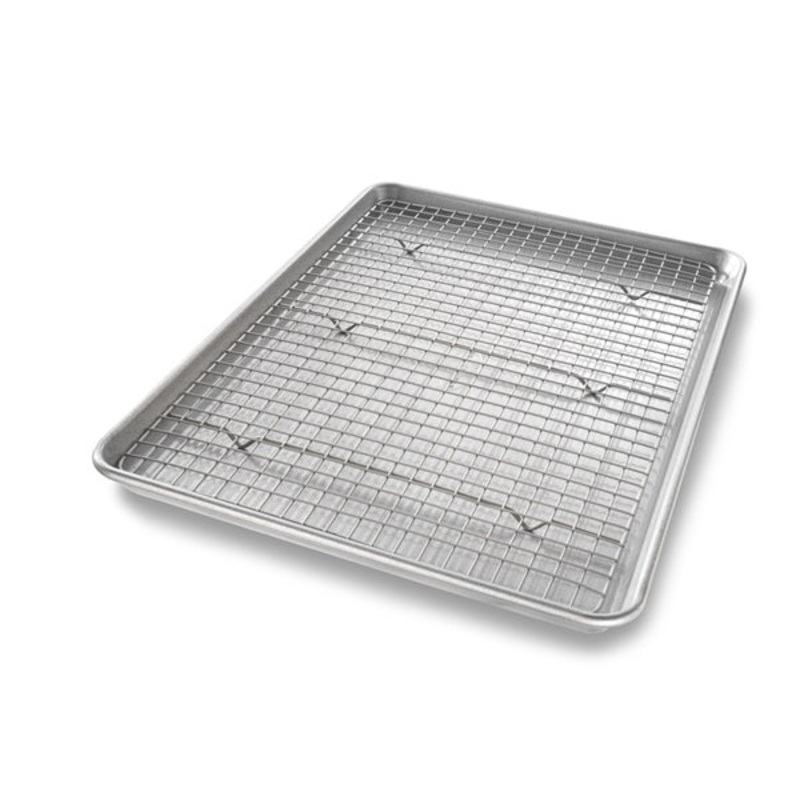 USA Pan Half Sheet Nonstick Cooling Rack and Pan Set