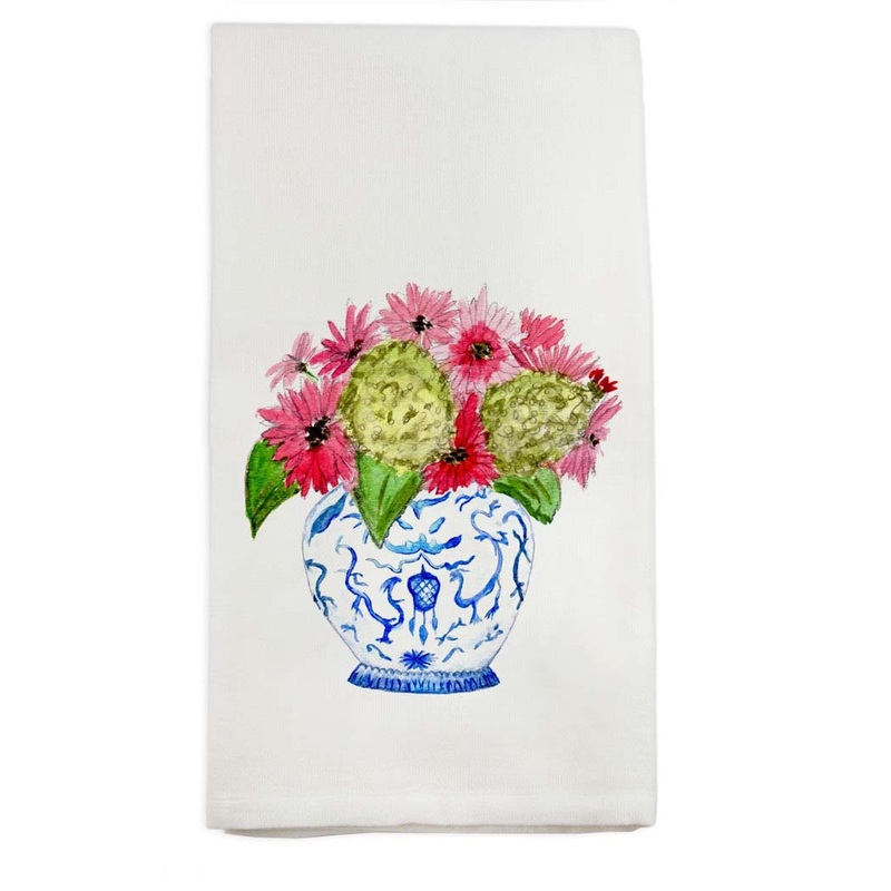 French Graffiti - Ginger Jar Bouquet Dishtowel