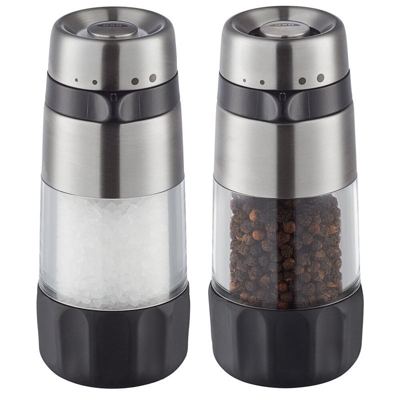 OXO Good Grips - Accent Mess-Free Salt & Pepper Grinder Set