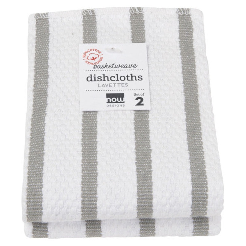 Basketweave London Gray Dishcloths