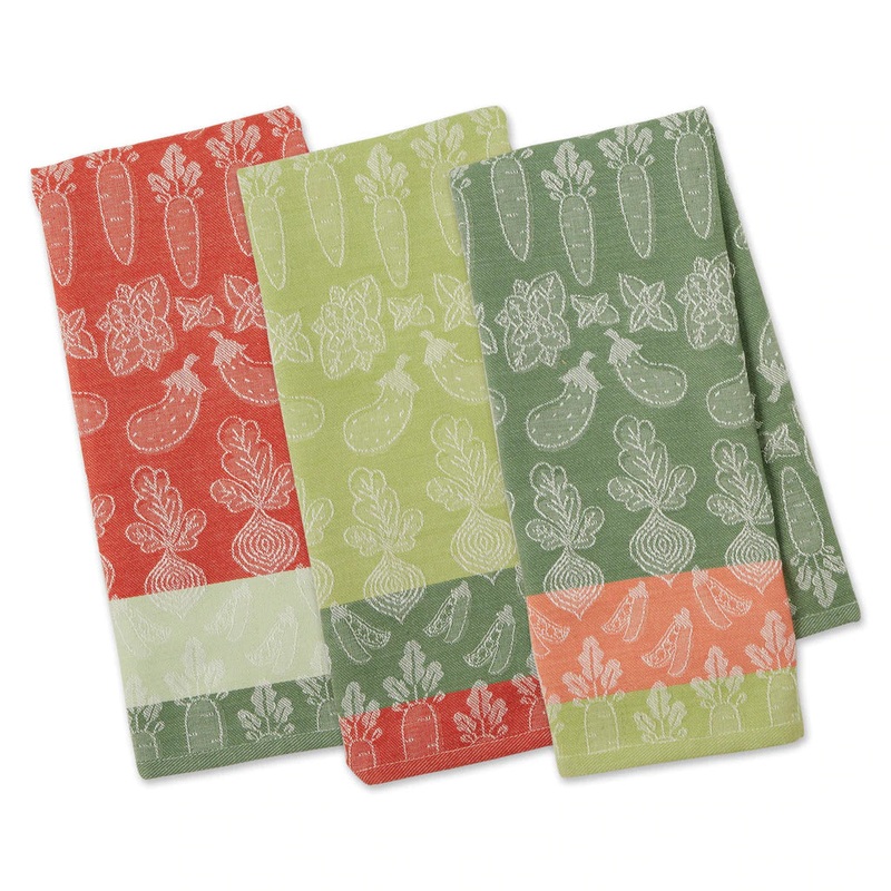 Farm Fresh Veggies Jacquard Dishtowels - Assorted