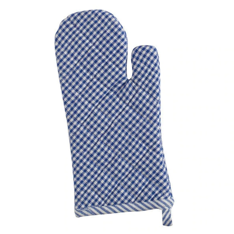 French Blue Checkered Oven Mitt