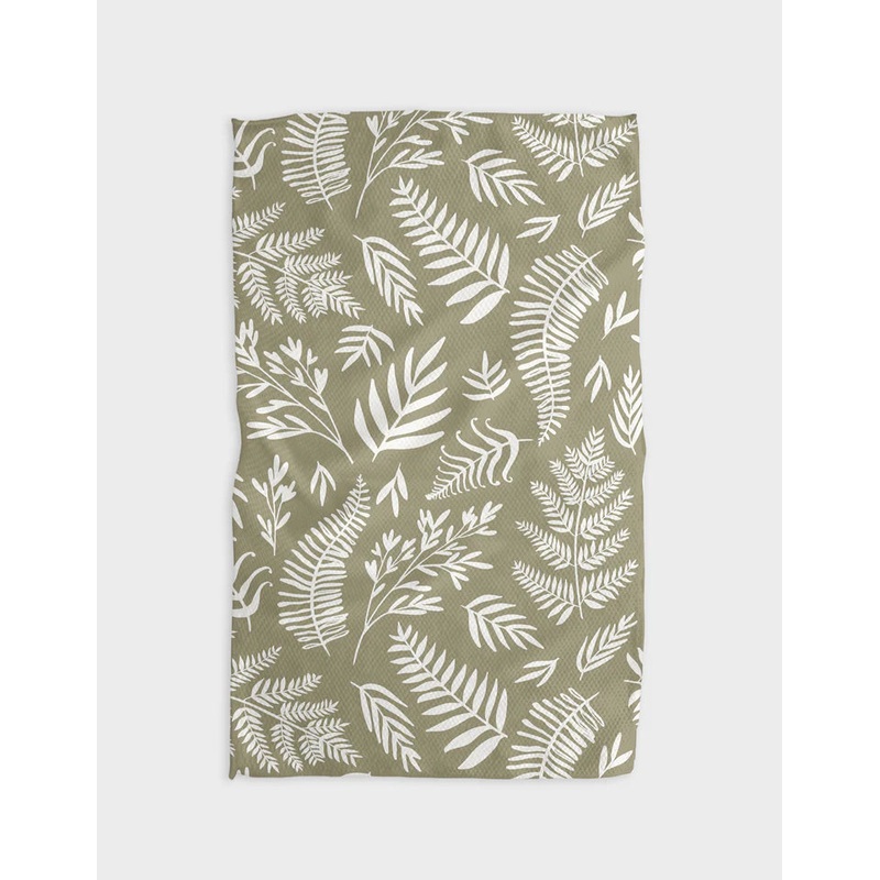 Geometry - Olive Tea Towel