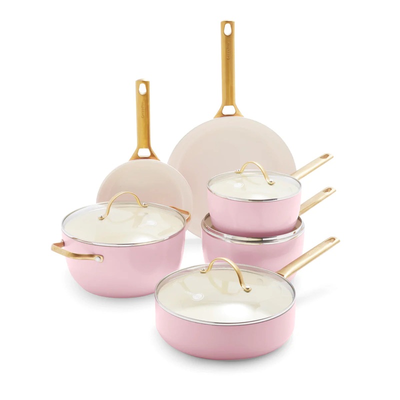 Greenpan - Reserve Ceramic Nonstick 10-Piece Cookware Set - Blush