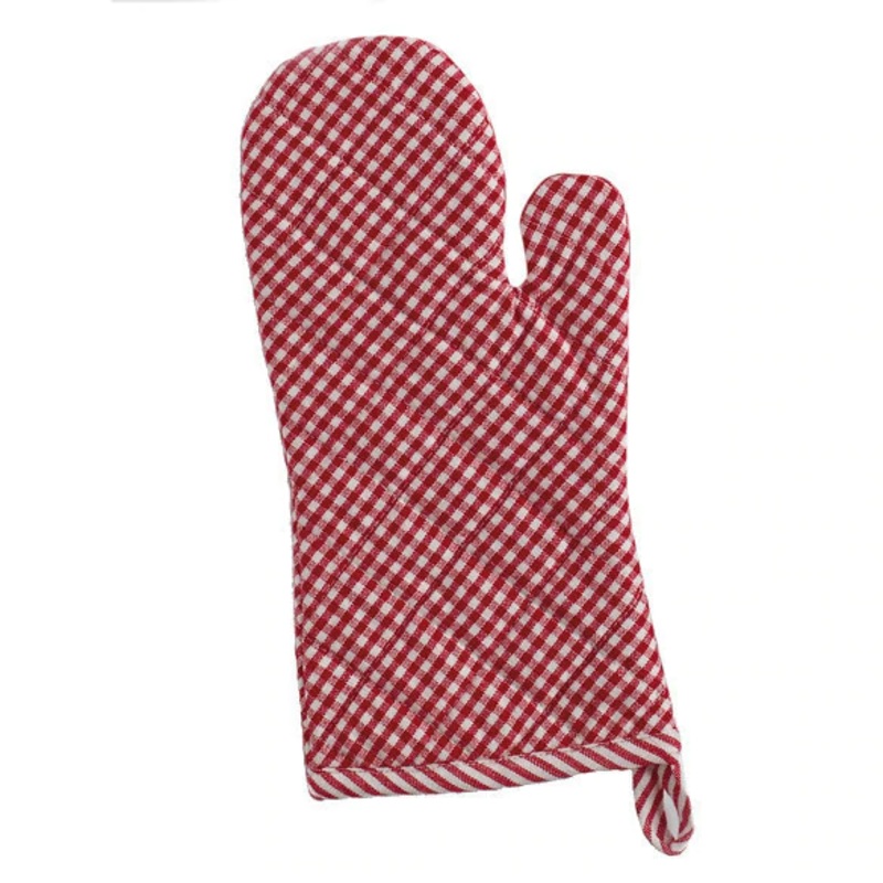 Tango Red Checkered Oven Mitt