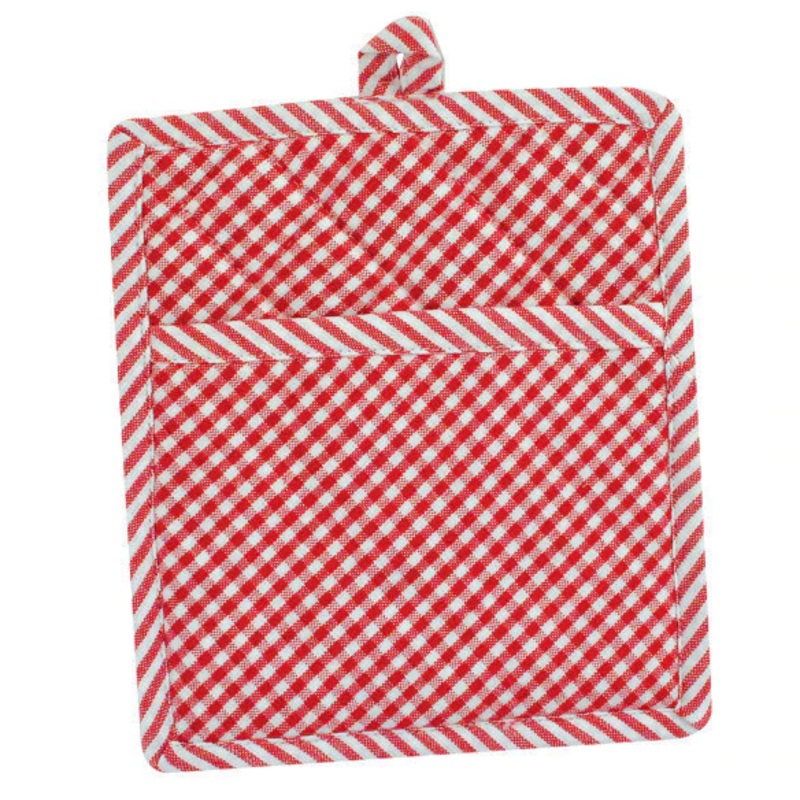 Tango Red Checkered Pot Holder