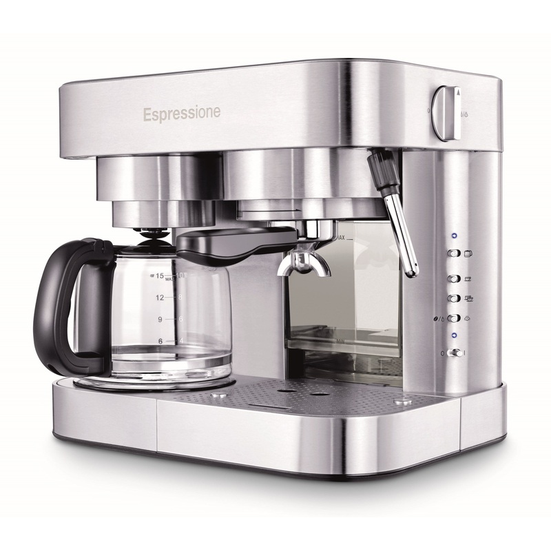 Espressione Stainless Steel Combination Espresso Machine & 10 Cup Drip Coffee Maker (EM-1040-I)