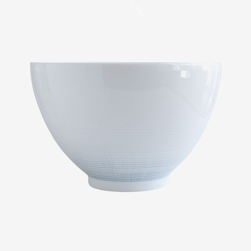 Bernardaud | Saphir Deep Salad Bowl - White & Turquoise