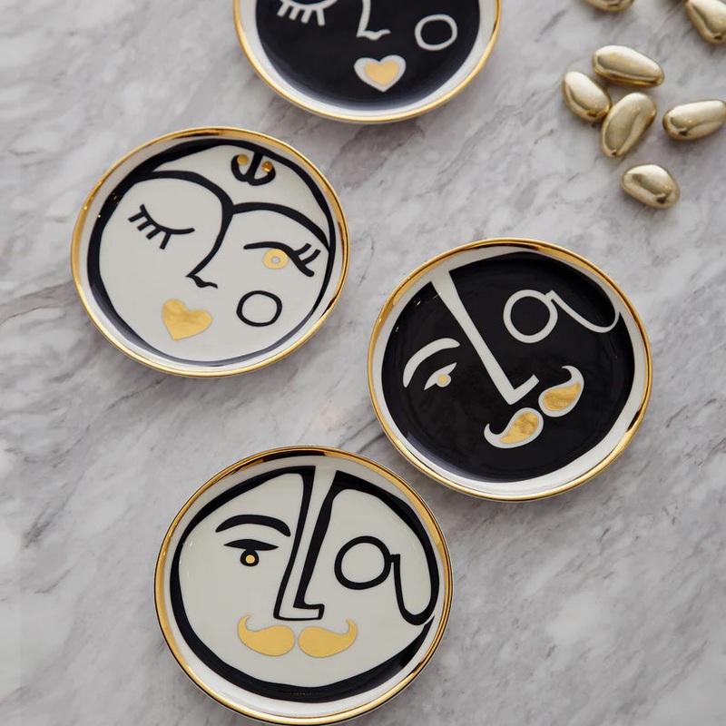 Jonathan Adler | Marseilles Coasters Black - Set of 4